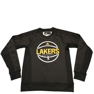 Adidas Los Angeles LA Lakers NBA Staff Team Issued Sweatshirt Black Men's Medium